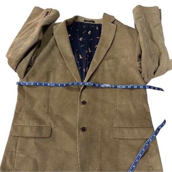 Ralph Lauren Men Tan 100% Cotton Corduroy 2-Button Blazer Sz 48L Suit Jacket - Picture 11 of 12